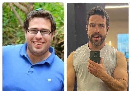 Adam Grossman before and after the training and habits he now teaches